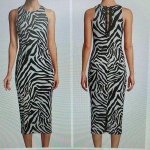 White House Black Market zebra print dress